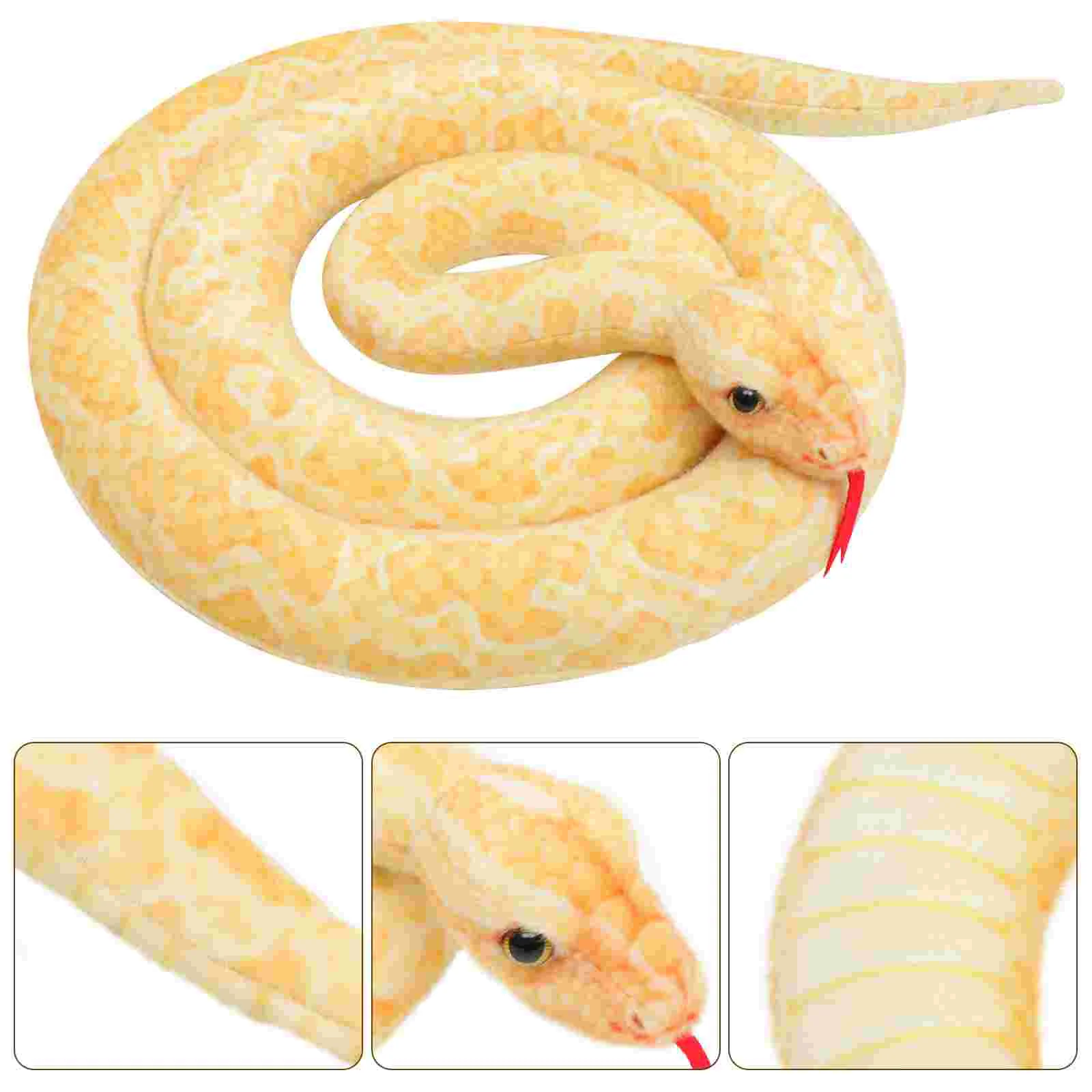 

Stobok Kids Toys Kids Plush Snake Simulation Boa Constrictor Stuffed Realistic Stuffed Snake Prank Snake Stuffed Animal Plush