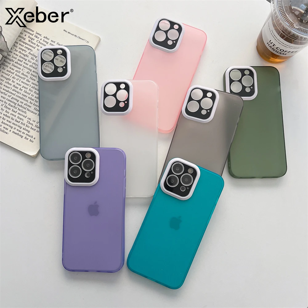 Shockproof Matte Soft Phone Case For iPhone 13 12 11 Pro Max Mini XR XS X 7 8 Plus SE 2 Camera Protection Transparent Back Cover |