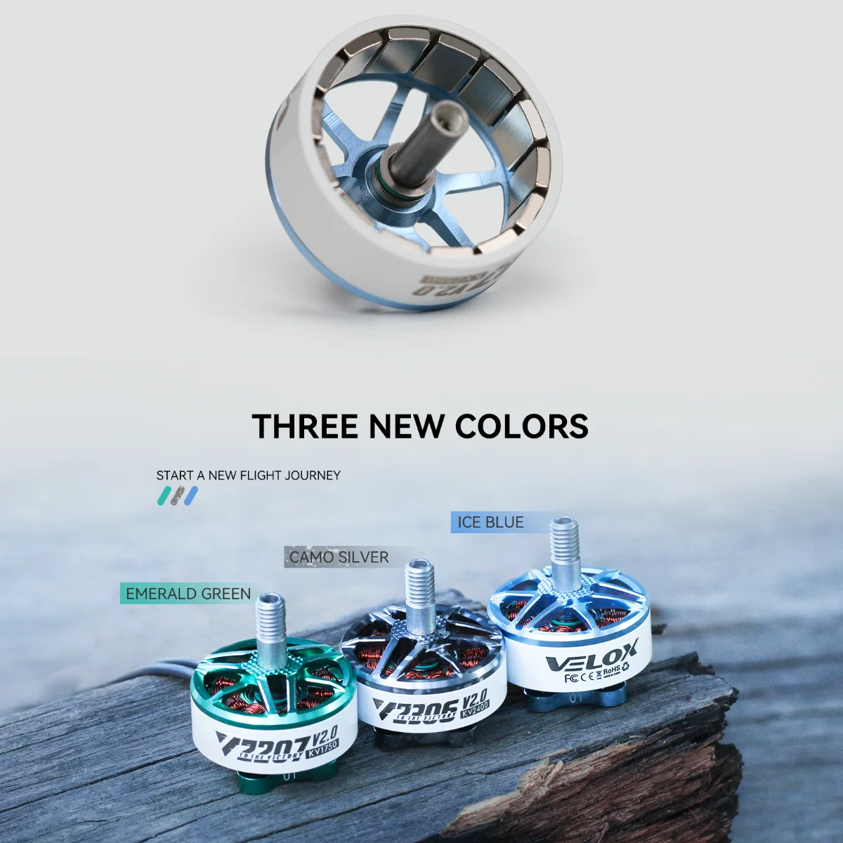 รูปสินค้า มอเตอร์โดรน T-MOTOR V2207 V2.0 สำหรับ FPV Racing 4-6S