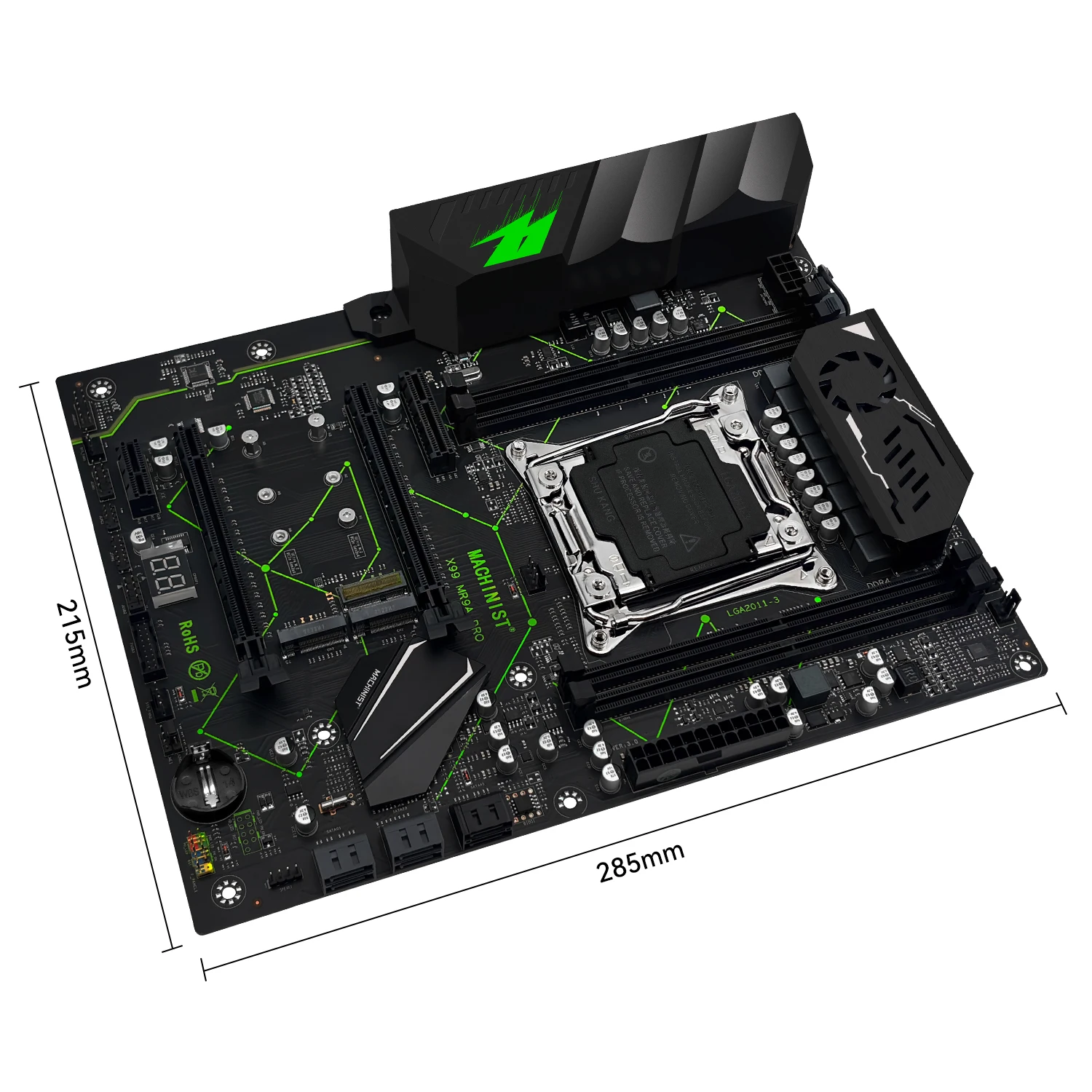 Mecinista x99 tpm2.0 placa-mãe opcional xeon e5 2666 v3 cpu e ddr4