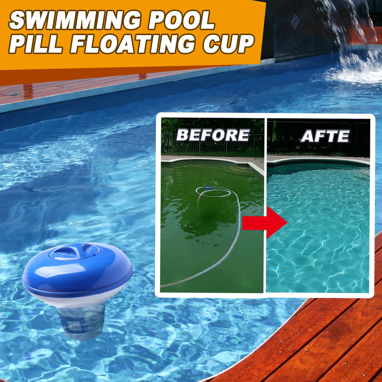 Pool Floating Dispenser Swimming Pool Chemical Floater Chlorine Bromine Tablets Floating Dispenser Applicator Spa Tub Supplies