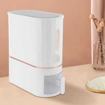 2Lbs Rice Dispenser Large Dry Food Dispenser with Cup for Rice Beans Cereal Perfect for Kitchen Pantry Organization 3