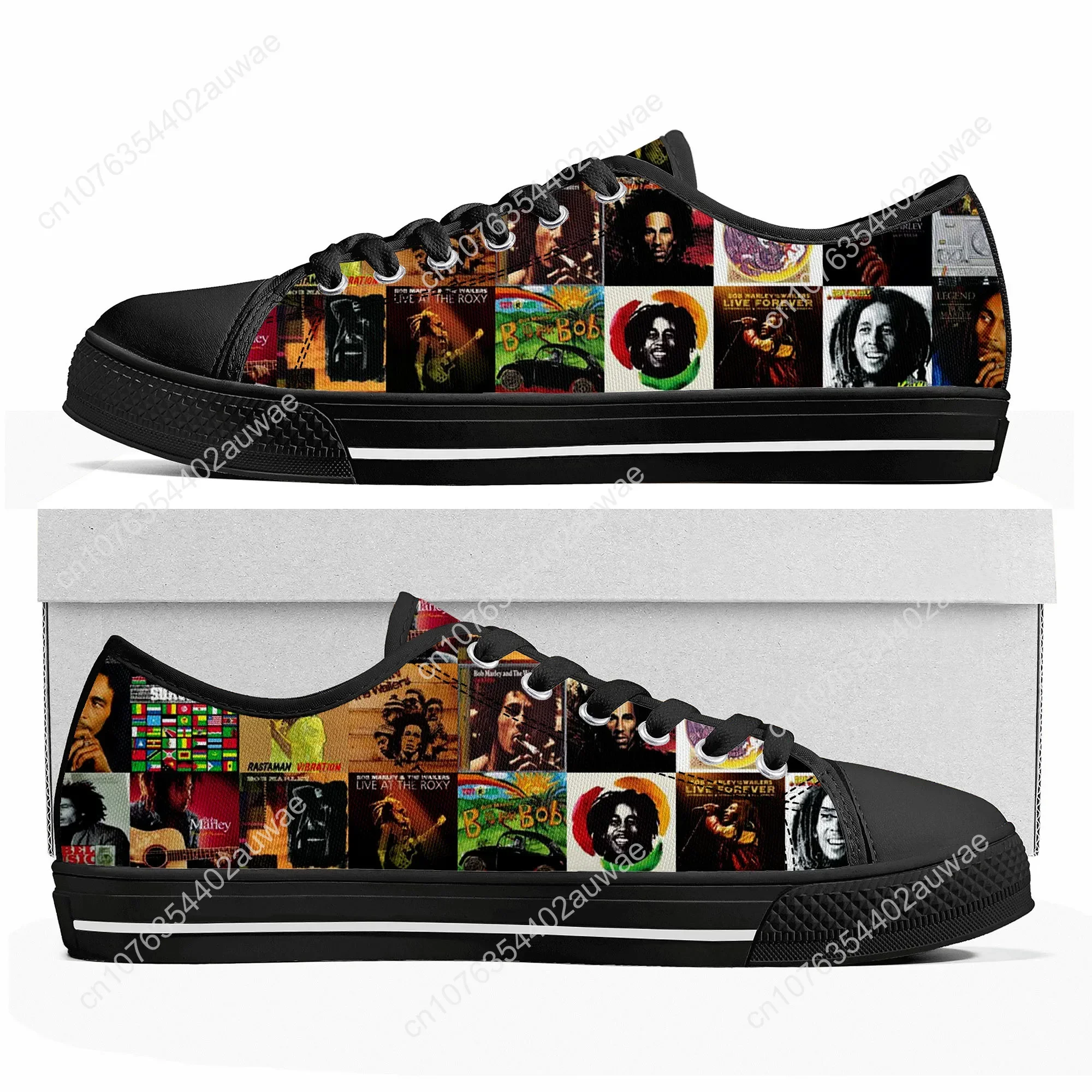 Legend Bob Marley Reggae Rasta Low Top High Quality Sneakers Mens Women Teenager Canvas Sneaker Casual Couple Shoes Custom Shoes