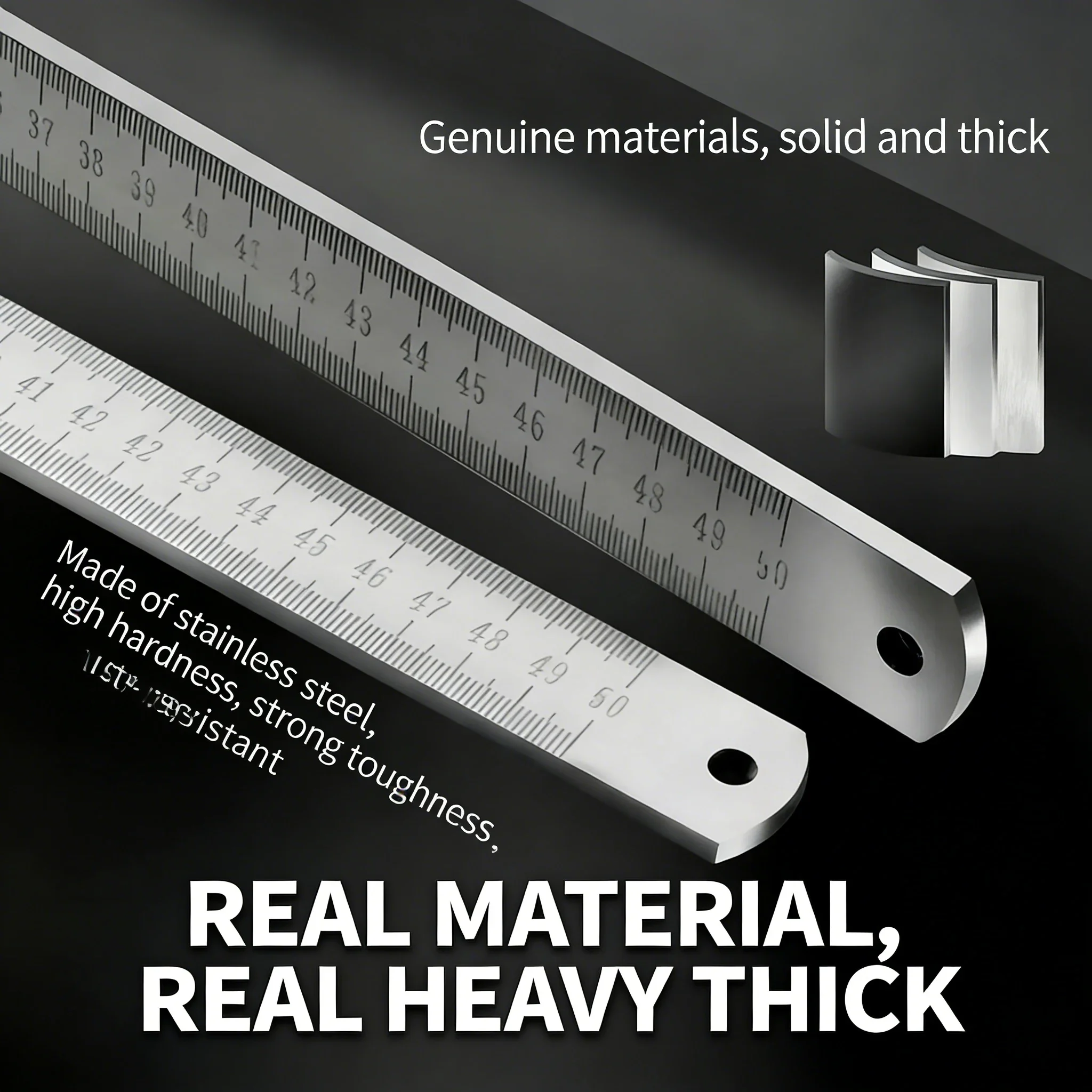 5mm 단조강자루자 |   산업용 자동차 측정 도구 |   초두꺼운 다용도 직선형 칼날