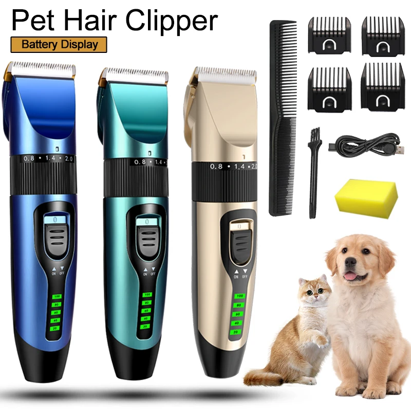 Professional Pet Hair Clipper, Rechargeable Dog & Cat Trimmer 1
