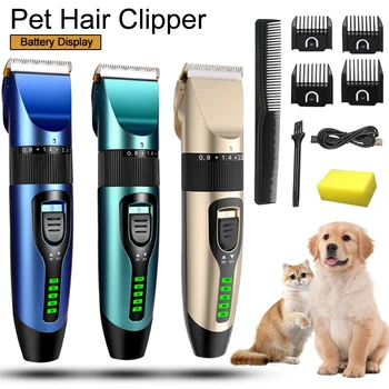 Professional Pet Hair Clipper, Rechargeable Dog & Cat Trimmer 1