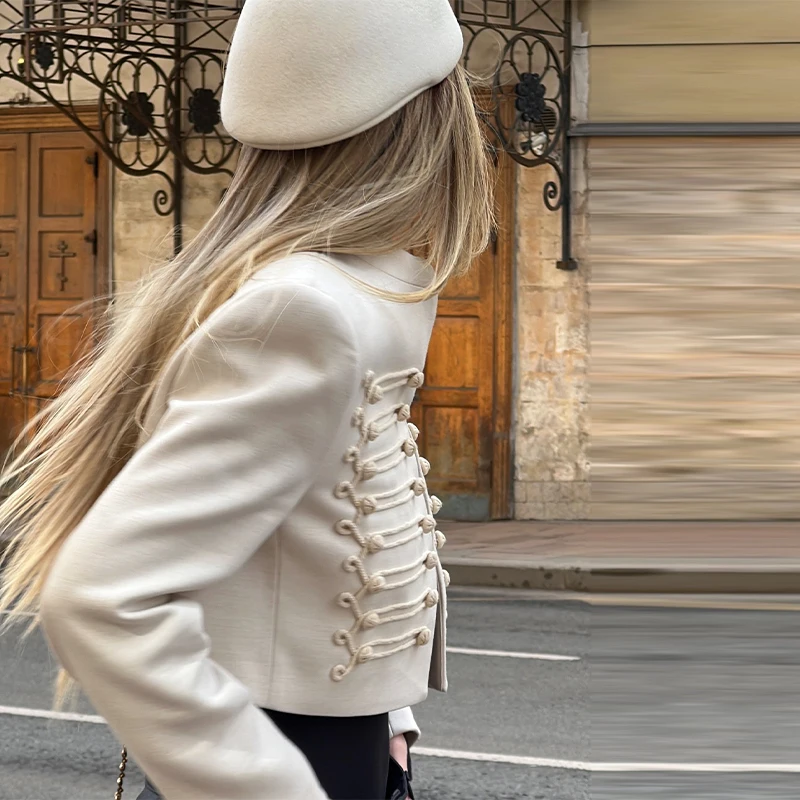 High Street Women's Jacket O-neck Single Breasted Solid Female Napoleon Jackets 2026 Spring New Chic Fashion Casual Lady Coat 8 Sd34b4cc4458a4d02a695705c55e7f4482