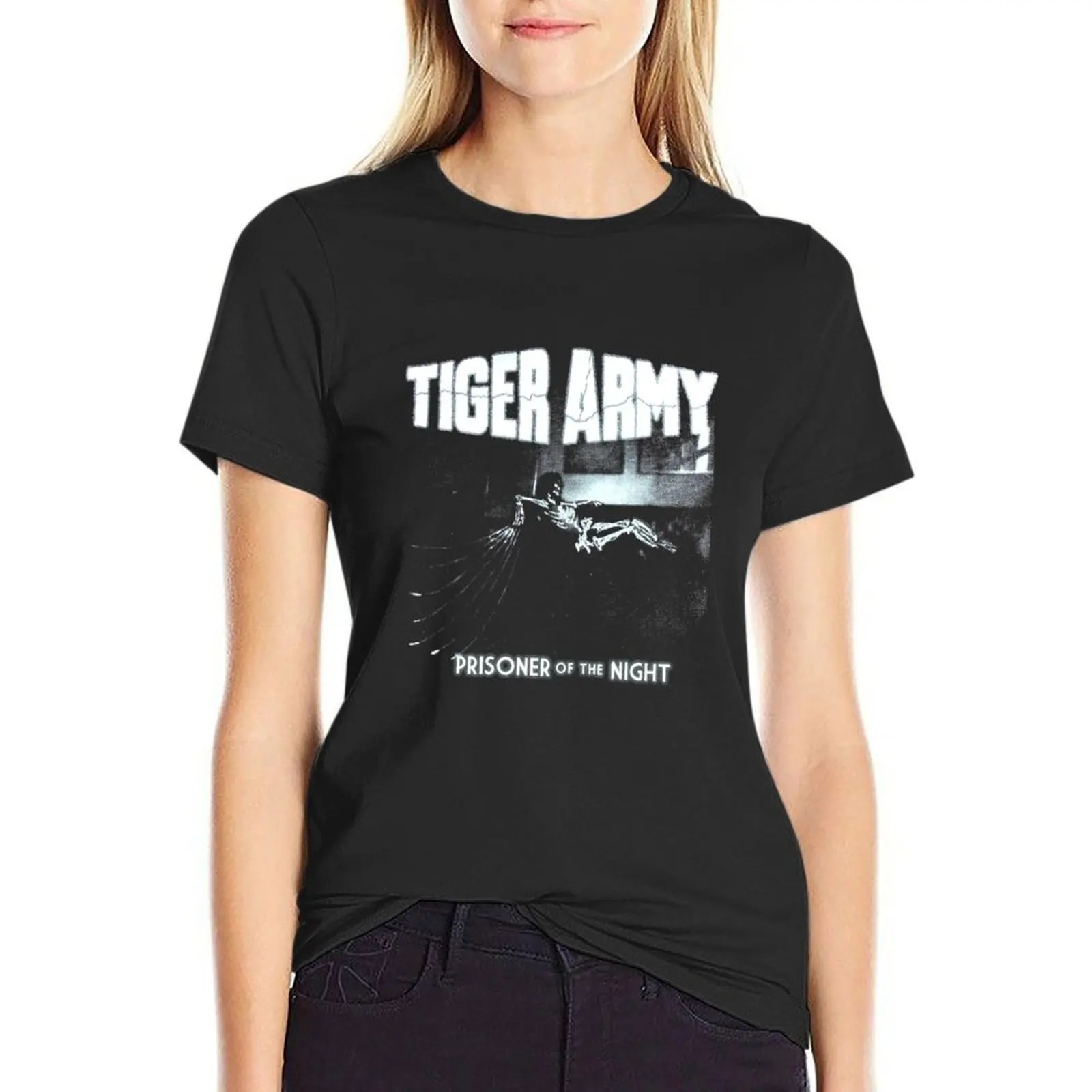 Tiger-Army-Prisoner-of-The-Night- T-Shirt korean fashion anime Short sleeve tee summer blouses woman 2024