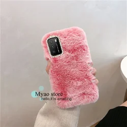 Cartoon Capybara Plush Fur Phone Case - Cute Cover - -Moto G85 (Newpink - qm)