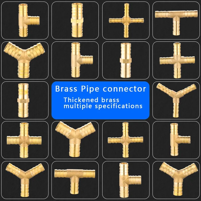 

Brass Hose Barb Pipe Fitting 6mm 8mm 10mm L Y Shape Fuel Connector 12mm 14mm Copper Barbed Joint Adapter
