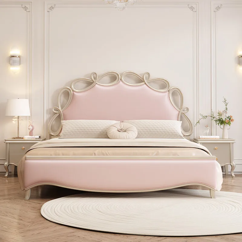 

French Princess American luxury 1.8m double master bedroom modern minimalist European wedding furniture Bed