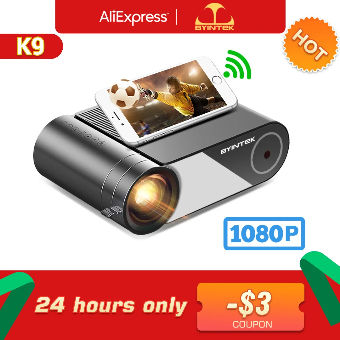 1080p Portable Projector Home Theater Projector Mini Iphone