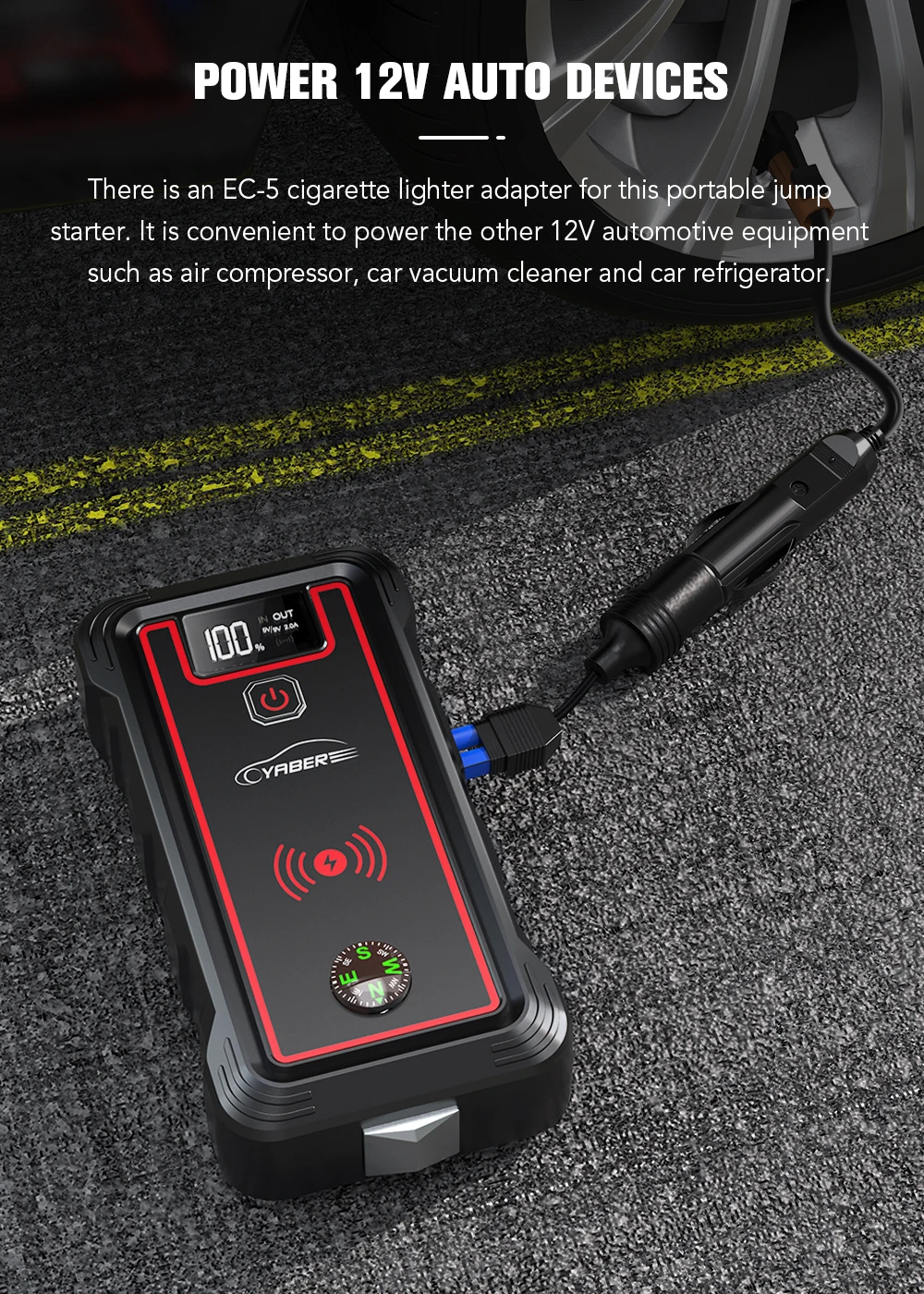 portable car jump starter Yaber Power Bank 23800mAh 2500A Jump Starter 12V Portable Power Station Emergency Battery Charger for Cars Auto Booster Starters noco boost plus gb40