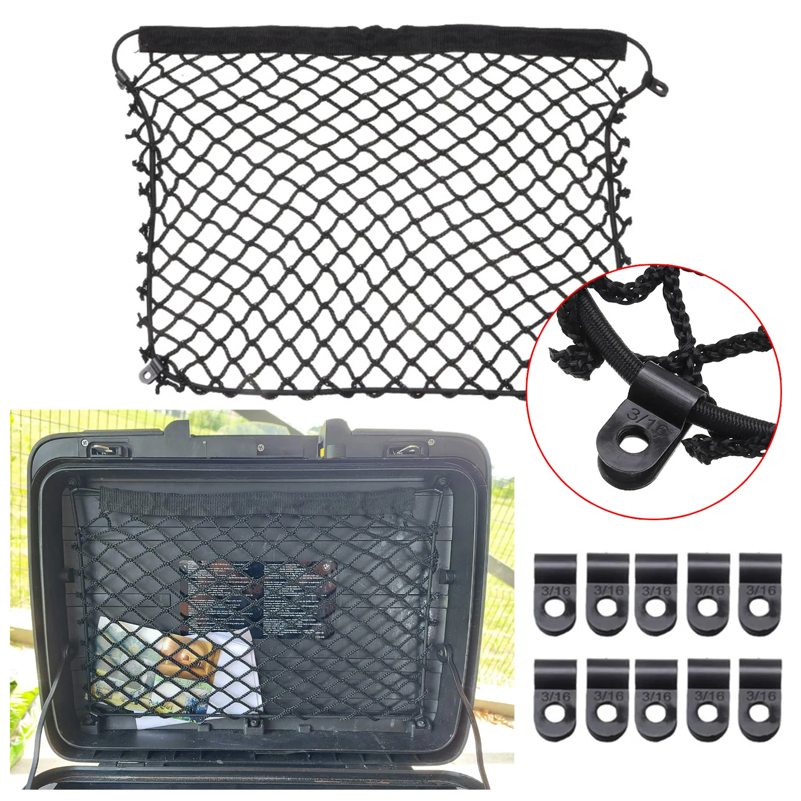 Motorcycle Nets Organizer Luggage Storage Cargo Moto Net Mesh For BMW GS R1200GS R1250GS F700GS