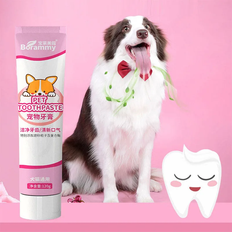 120g pet toothpaste for dogs and cats oral and dental cleaning care edible toothpaste suitable for both large small dogs