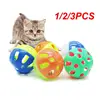 1/2/3PCS Pet Parrot Toy Colorful Hollow Rolling Bell Ball Bird Toy Parakeet Cockatiel Parrot Chew Cage Fun Toys Pet Bird 1