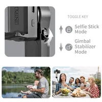 Gimbal Stabilisateur Estabilizador Selfie Stick Fill Light Smartphone Baseus Handheld Action Kameralar Bluetooth Tripod Gymbal - Image 5