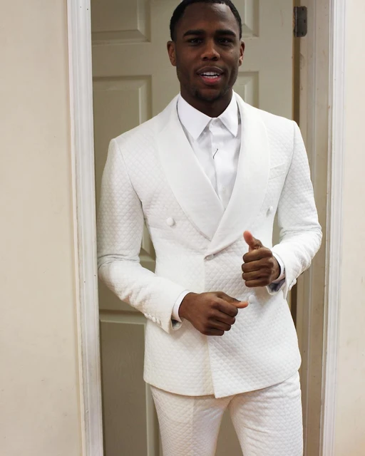 White tuxedo 3 piece suit for wedding – Uomo Attire