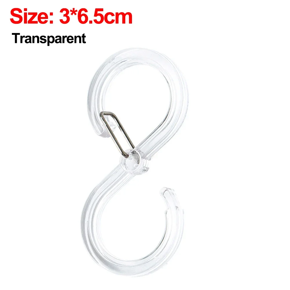 8/1Pcs Plastic S-Shape Hooks Multi-purpose Hanging Rack for Clothing Towel Handbag Kitchen Storage Hanger Reusable Organizers