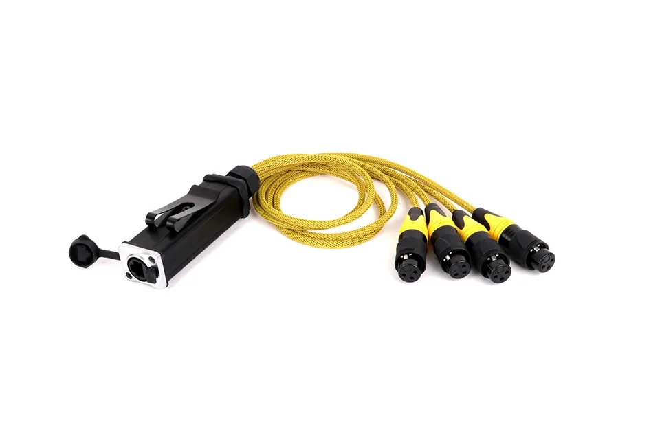 4 canais, 3 pinos, xlr, conector macho