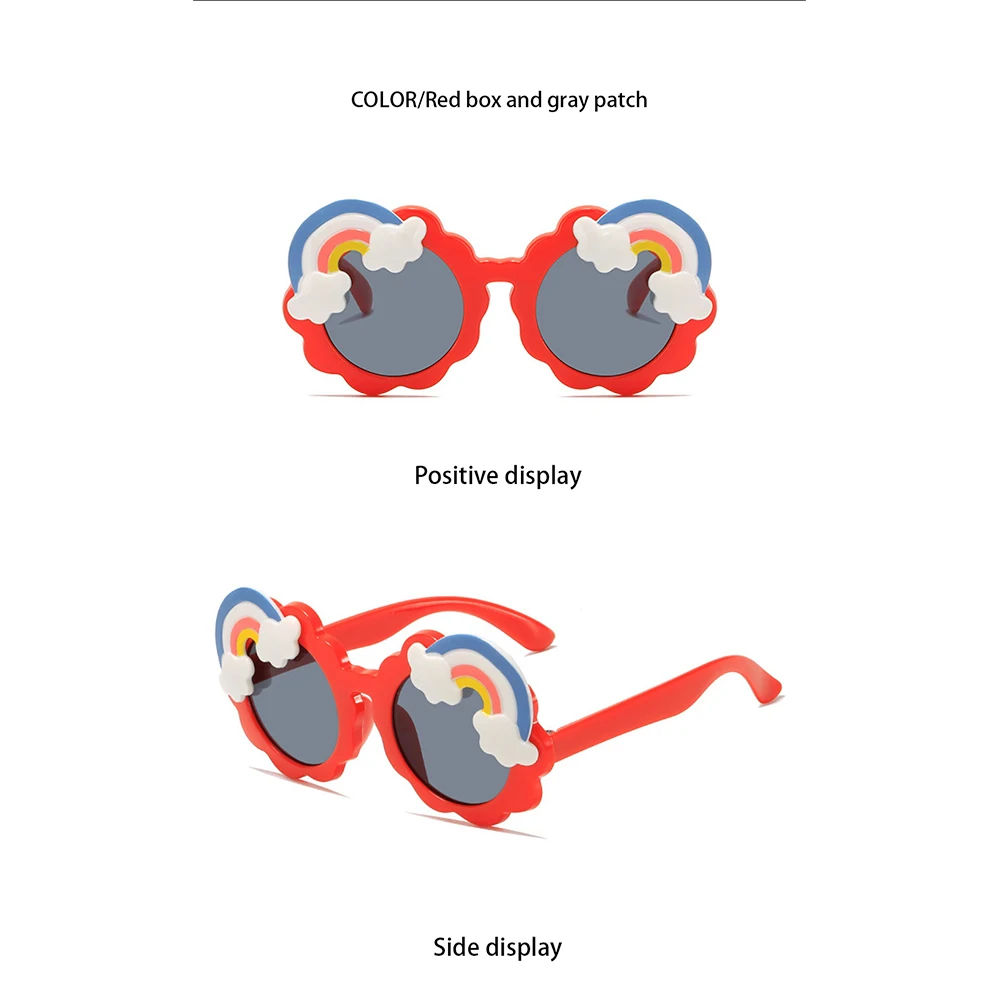 Round Sunglasses Kids Rainbow Sun Glasses Girls Children Colorful Eye Lenses Baby Shades Boys Mirror Junior's Eyeglasses