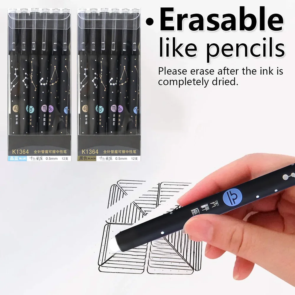 

3Pcs/Set Constellation Erasable Gel Pens for School Office Writing Tools Writing Tools Stationery Stationery Gift