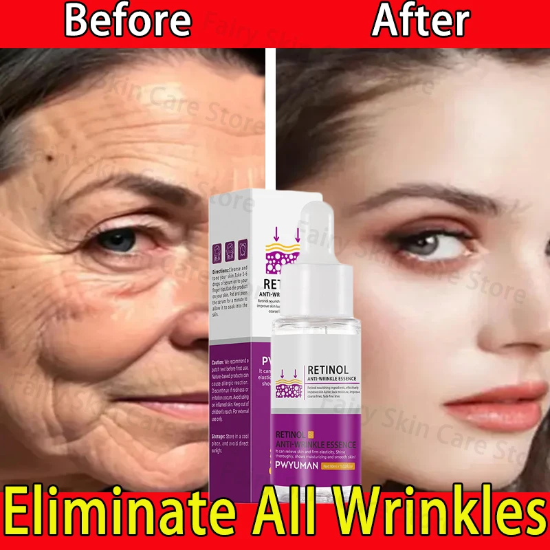 

Instant Wrinkle Remove Serum Retinol Lifting Firming Anti Aging Essence Fade Fine Lines Whitening Face Skin Care Korea Cosmetic