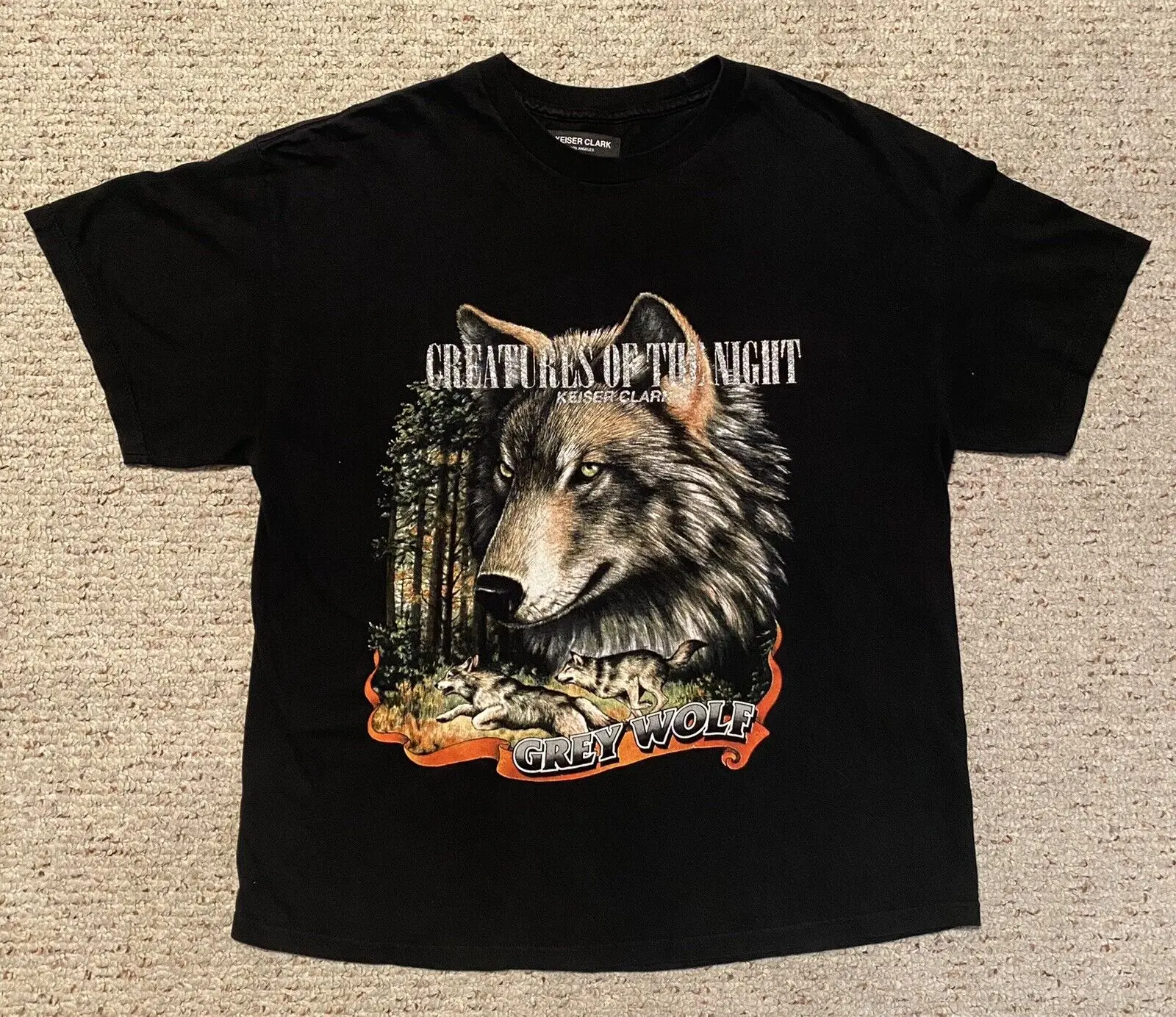 Keiser Clark Creatures of the Night Black Tee T Shirt Vintage Designer 1 2 3 4 5