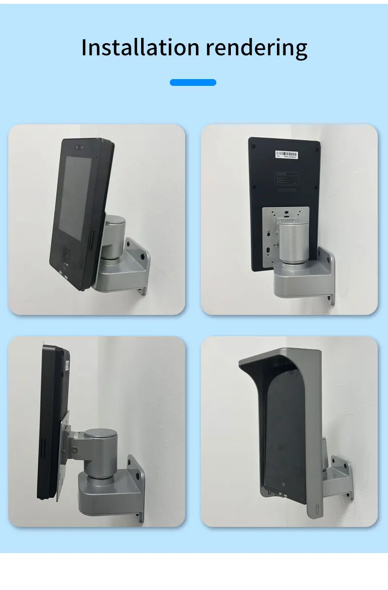 Aluminum Alloy Universal Gimbal Holder Base Wire Brackets for Face Recognition A