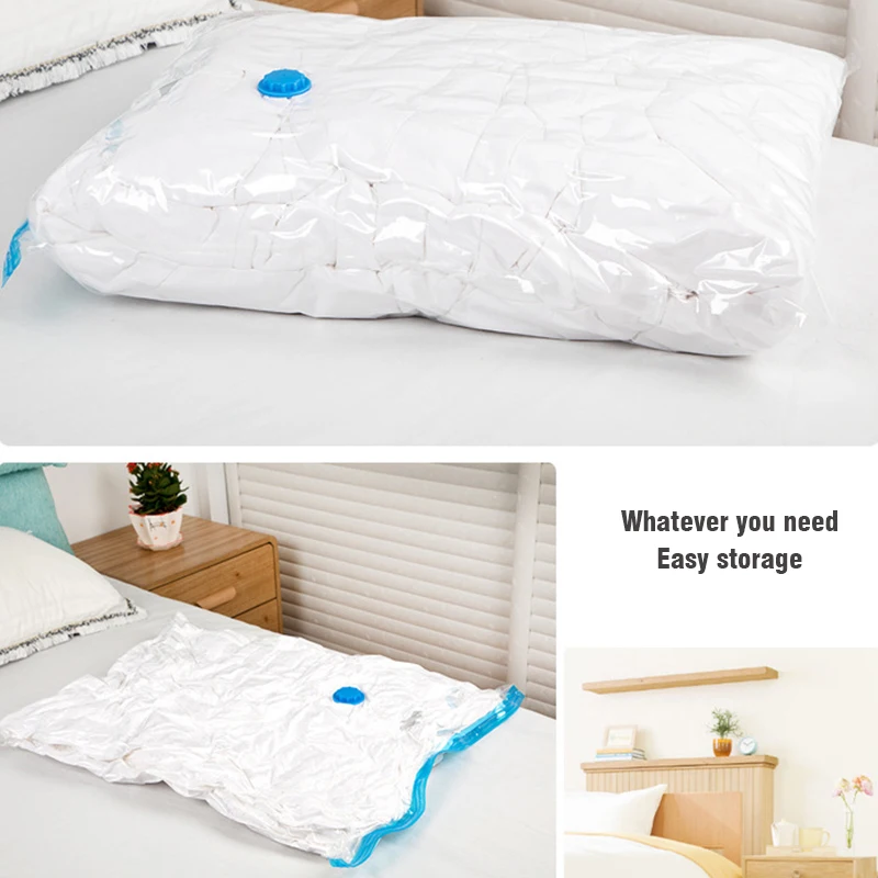 5pcs Vacuum Storage Bags With Pump Travel Seal Zipper For Clothes Pillows  Bedding Home Organizer Reusable Waterproof Seal Packet - AliExpress