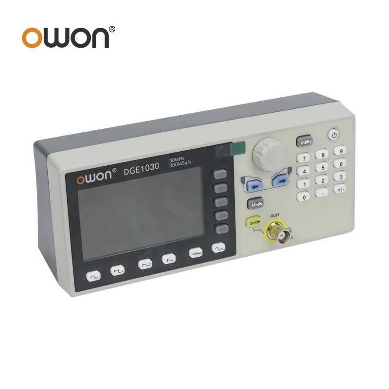 OWON DGE1030 DGE1060 30MHz Arbitrary Waveform Generator Single Channel 1CH 3.6inchs Benchtop 14bits Waveform Generator 4
