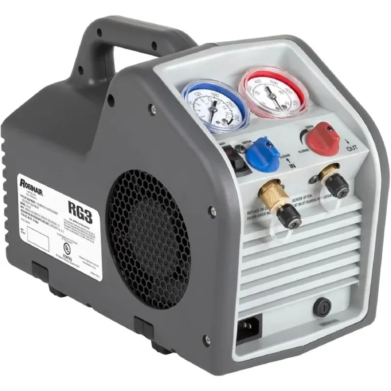 RG3 Portable Refrigerant Recovery Machine – 115V 60Hz, Compatible with Liquid & Vapor Refrigerants, White, Made in USA 1