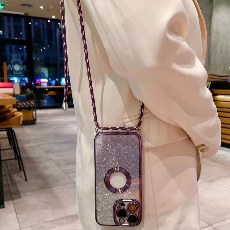 Glitter Paper Case For iPhone 14 Plus XR X XS 13 12 11 15 Pro