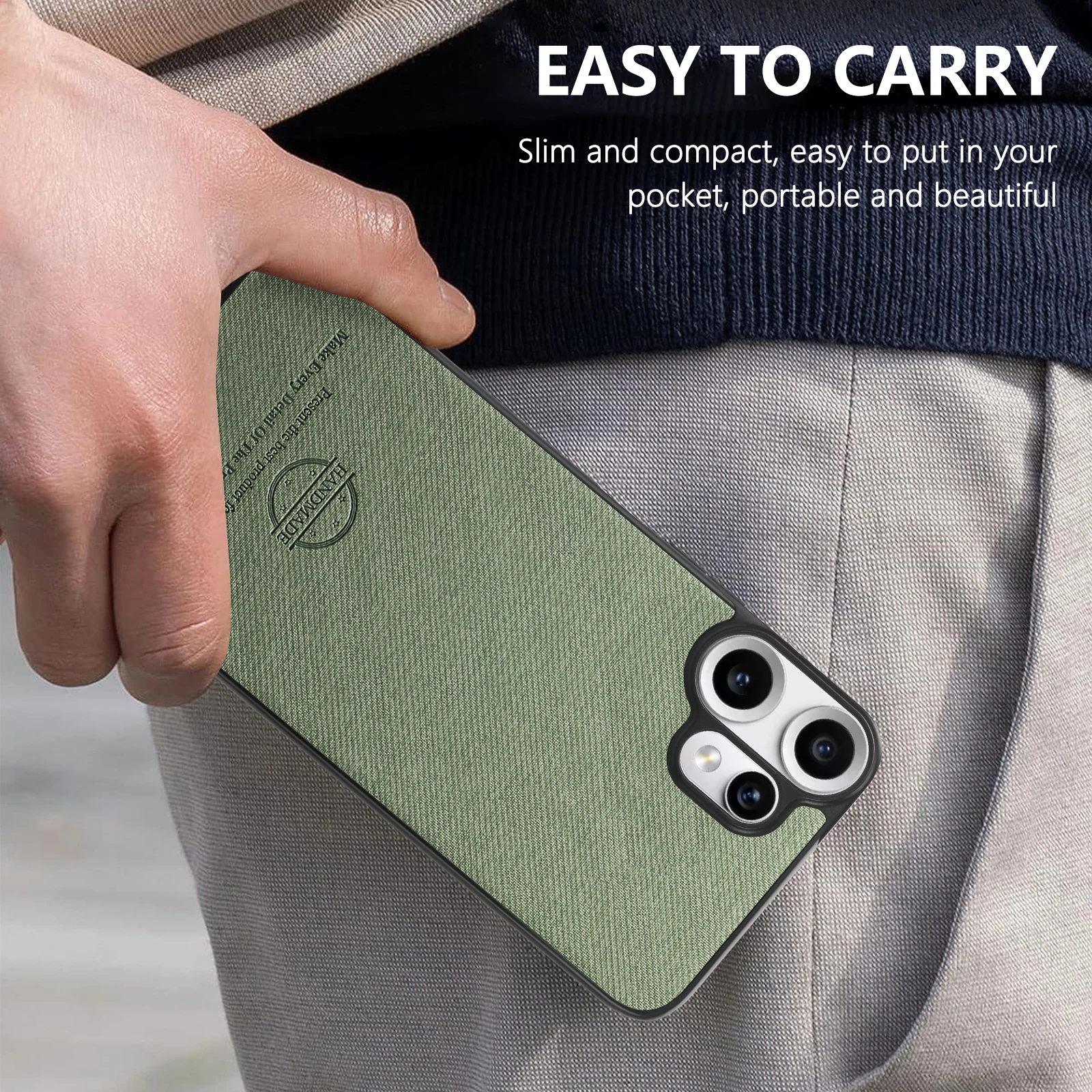Matte PU Leather Shockproof Phone Case with Soft TPU Frame Protection