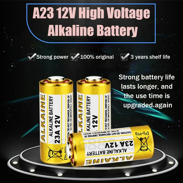 20pcs 23A 12V Alkaline Battery A23 MN21 MS21 V23GA L1028 23GA A23S E23A  EL12 for Doorbell Alarm Clock Car Key Wireless Mouse - AliExpress