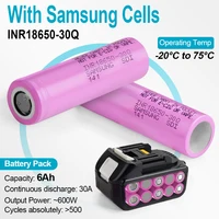 Batterie Waitley Pro pour outils électriques Makita 18V, batteries rechargeables avec cellules Samsung/accessoires d'outils de remplacement BL1860 3