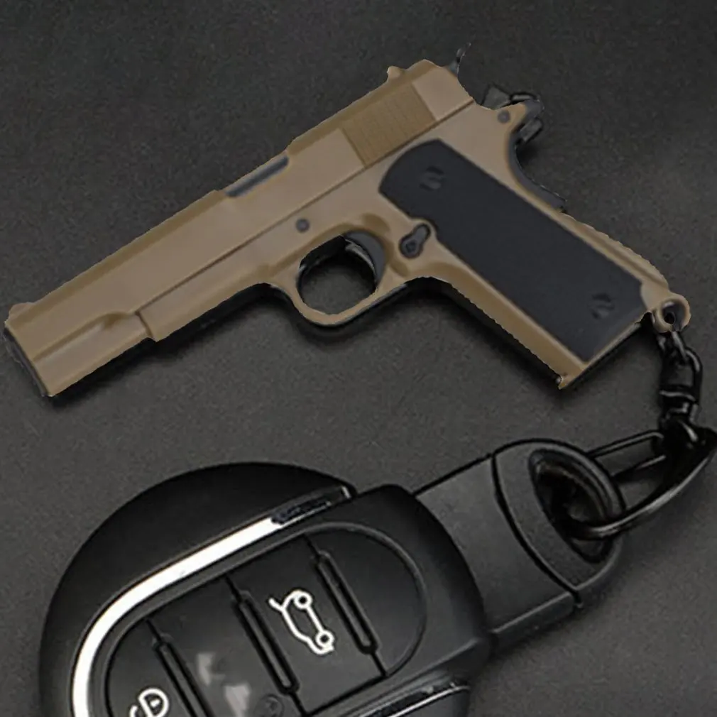 

1911 брелок для ключей, пластмассовый, компактный, в форме пистолета, 1:4