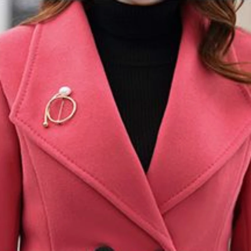 Women2023 Now Woolen Overcoat Mid Length Version Loose Large Size Coat Winter Thicken Jacket Warm Outcoat