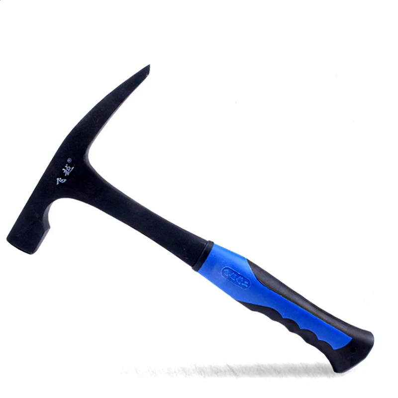 High Carbon Steel Geological Stratigraphic Hammer Rock Pick Geology Prospecting Hand Tools Flat/Pointed Tip Shock Reduction 4