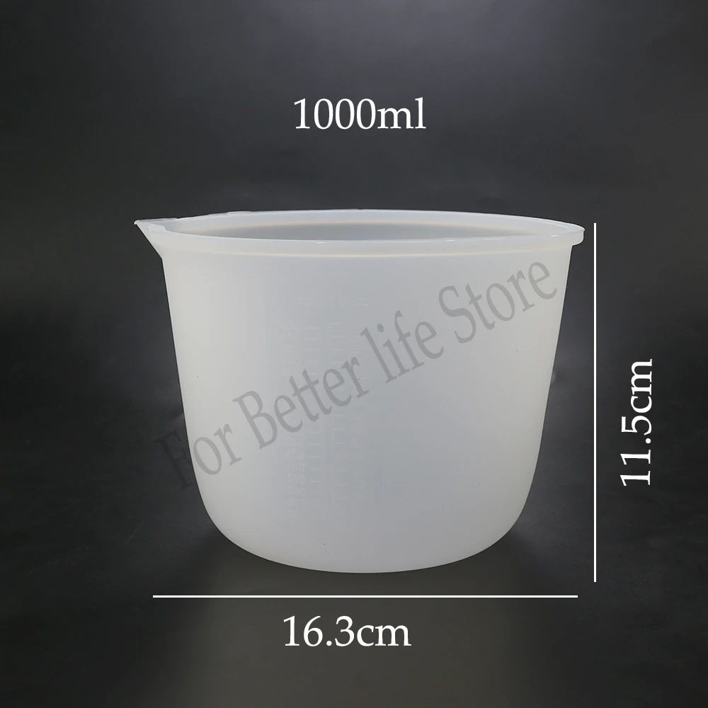 1Pcs  30ML-1000ML Silicone Measuring Cup Transparent With Scale Separating Cups DIY Cake Epoxy Resin Jewelry Making Tools