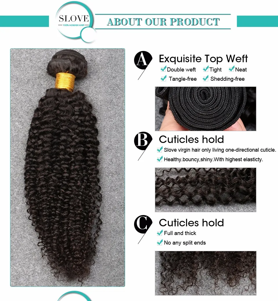 Trama riccia afro crespa Estensioni dei capelli umani al 100% 3B 3C Riccioli neri naturali Fasci di capelli umani indiani vergini Remy Tessitura del tessuto - immagine 2