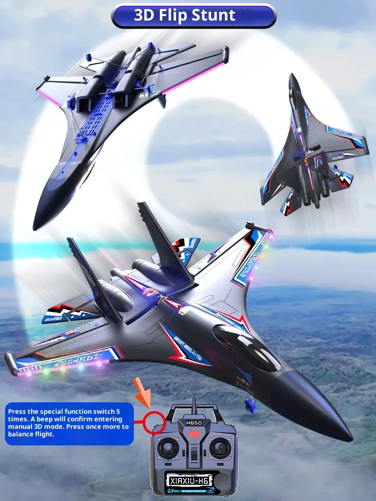 새로운 RC 비행기 J11 Pro 6채널 브러시리스 모터 2.4GHz 방수 수륙양용 3D 스턴트 180도 롤 야외용 취미가 있는 사람들을 위한 제품