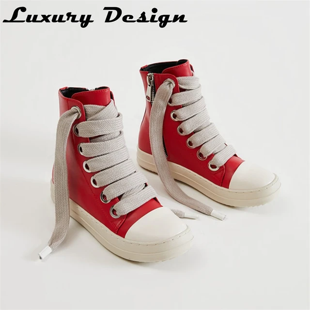 Rick High Street Ro Owens High-top Design Men's Sneakers Men's Casual Shoes  Women's Sports Shoes Women's Sneakers Male Sneakers - Men's Vulcanize Shoes  - AliExpress