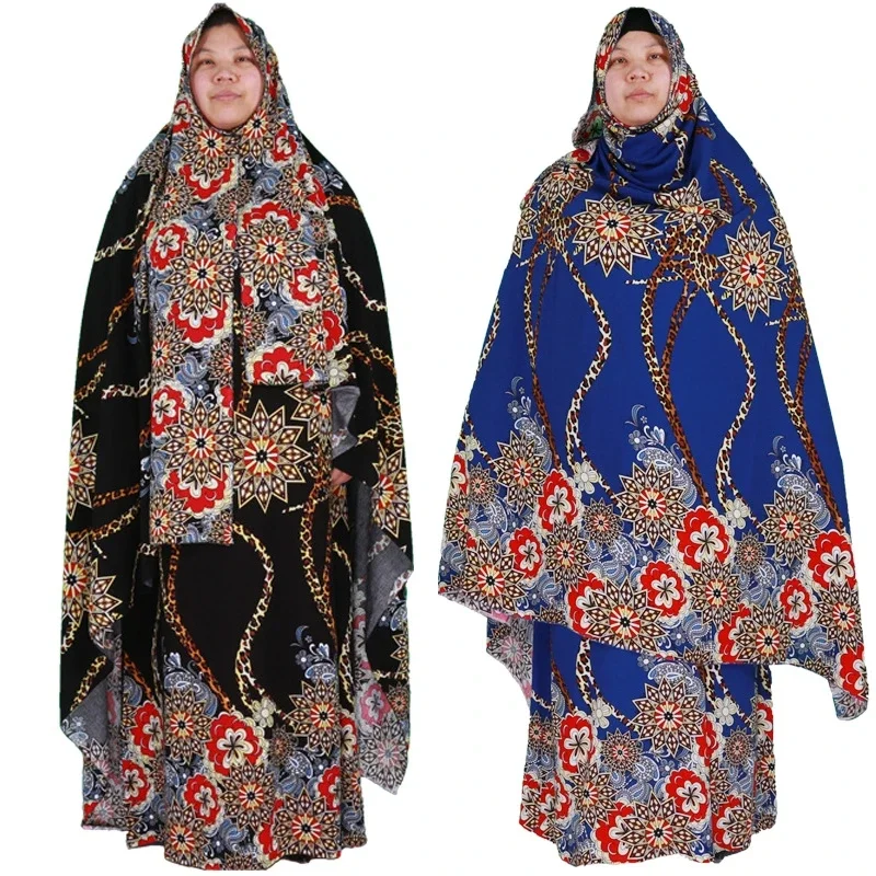 Traditional African National Costume for Women, Print Turban, Kaftan, Abaya, Ramadan, Eid, Muslim Hijab Dresses, Arabia, Amira,