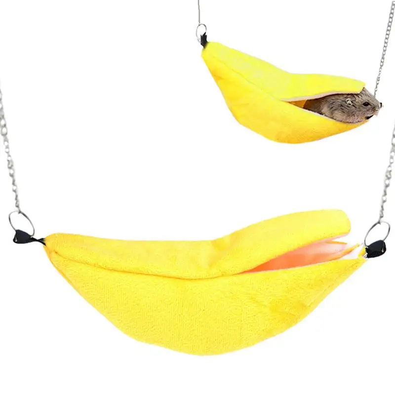 

Cute Hamster Hammock Bed Small Animals Hang Cage Bed Comfortable Hamster Cotton Cage Soft And Warm Hang Hammock For Squirrels