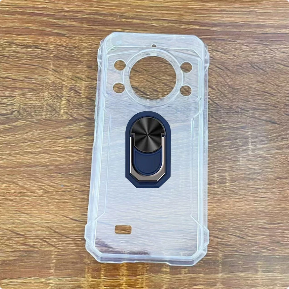 Durable Soft TPU Silicone Case with Back Finger Ring and Bracket