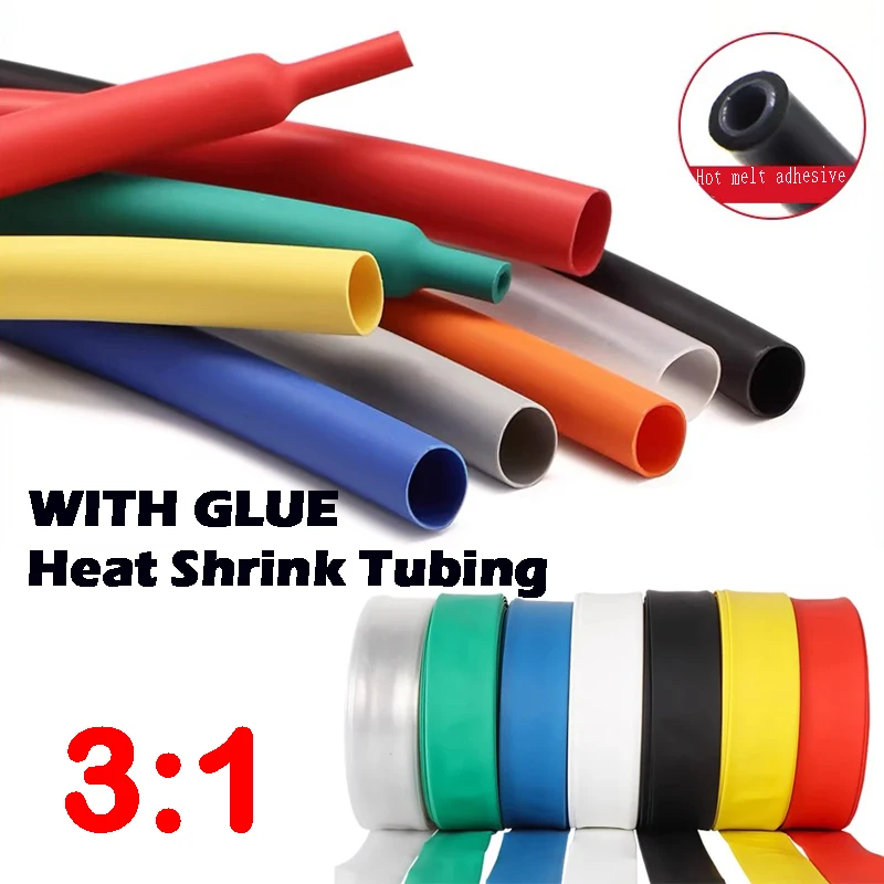 CUBEFELLER® 1 Inch (25.4mm) 8 Ft Waterproof Heat Shrink Tubing Kit,UL Listed,3:1 Marine Grade Adhesive Lined Heatshrink Tube,Insulation Sealing Oil-Proof Wear-Resistant,4 ft Black & 4 ft Red,ET0825BR CUBEFELLER® 1 Inch (25.4mm) 8 Ft Waterproof Heat Shrink Tubing Kit,UL Listed,3:1 Marine Grade Adhesive Lined Heatshrink Tube,Insulation Sealing Oil-Proof Wear-Resistant,4 ft Black & 4 ft Red,ET0825BR
