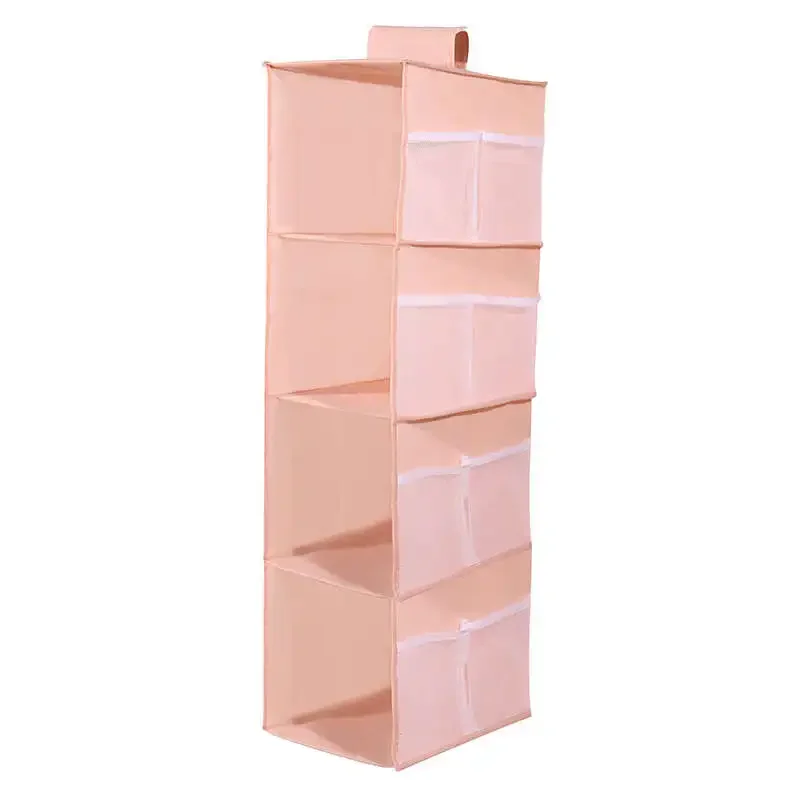 Description Picture 6 of itemNon-woven Washable Wardrobe Multi-layer Folding Hanging Bra Storage Bag Underwear Socks Clothes Storage Organizer Hanging Bag