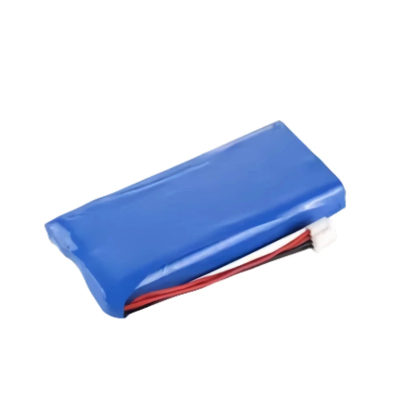 Batterie de télécommande 7.4V 6000mAh pour drone, avec câble de charge intégré et voyant LED.