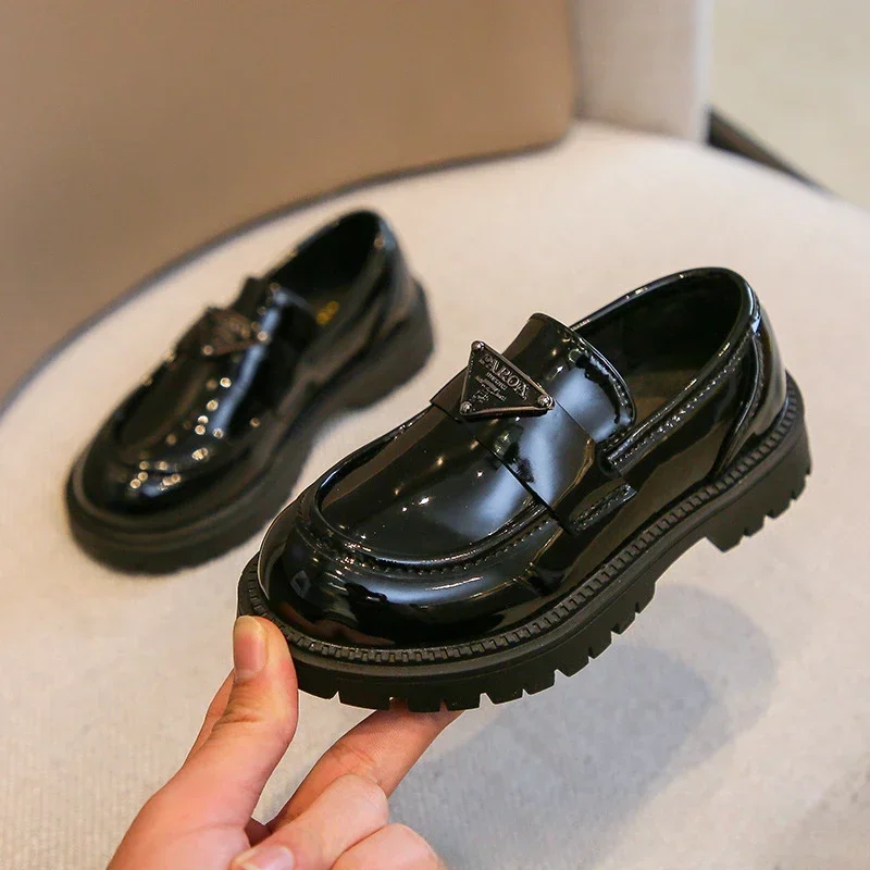 Kids Shoes Leather Shoes Baby Girl Shoes Small Leather Shoe Black Boy College Style Mary Jane Black Shoe Kid for Girl Kids Loafer Туфли Для Девочки